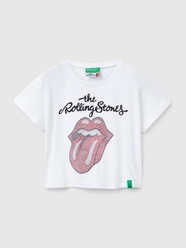 "The Rolling Stones" cropped t-shirt Junior Girl