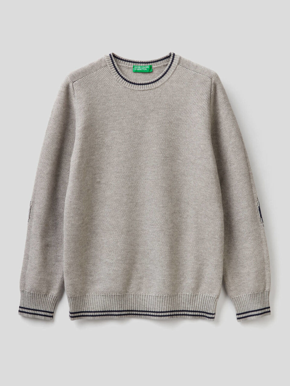 Knit sweater with patches image number 1