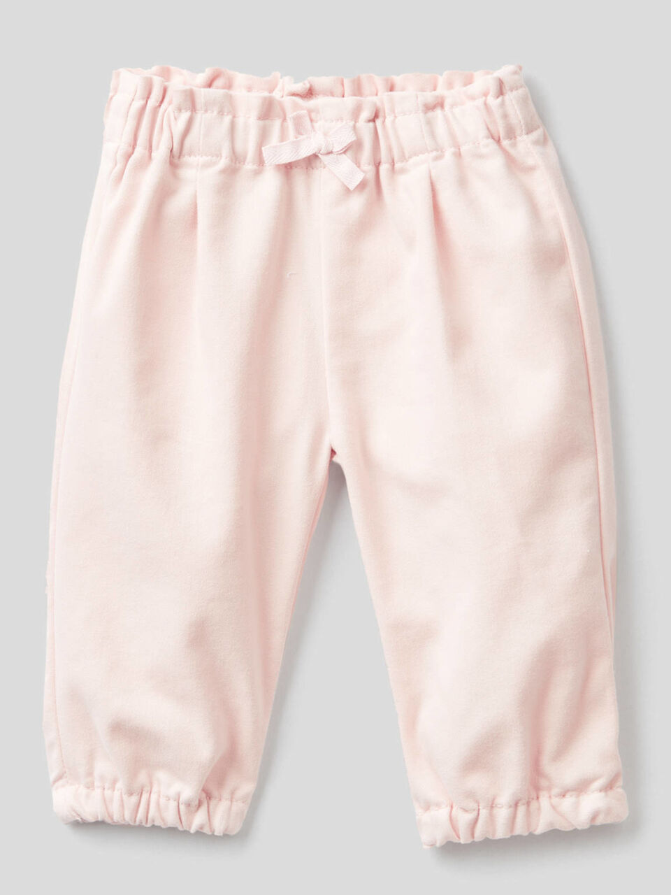 Cotton blend trousers with bow image number 1