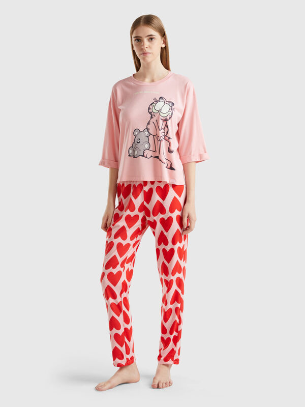 Trousers with heart print Women