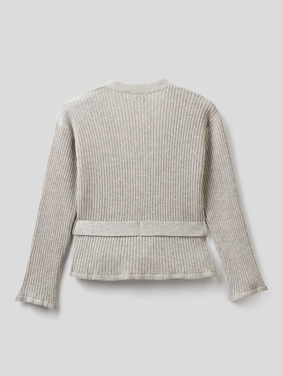 Crisscross ribbed knit cardigan image number 2