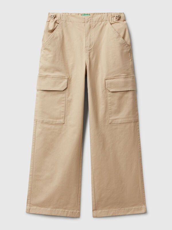 Parachute trousers in stretch cotton Junior Girl