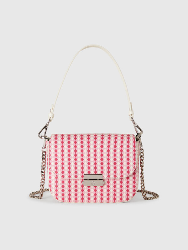 Bag in imitation leather with diamond print Women
