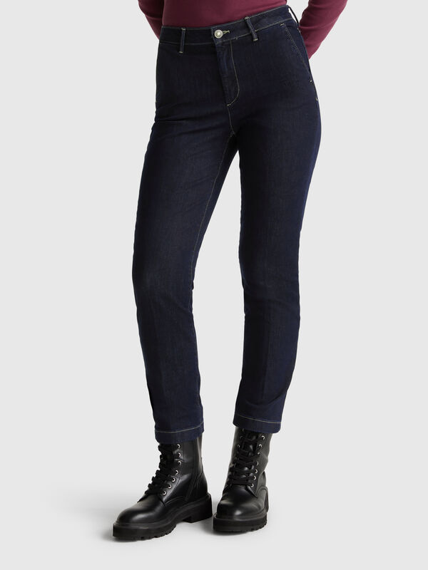 Slim fit denim chinos Slim fit denim chinos Women