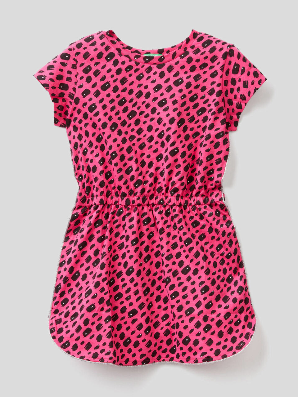 Printed dress in pure cotton image number 1