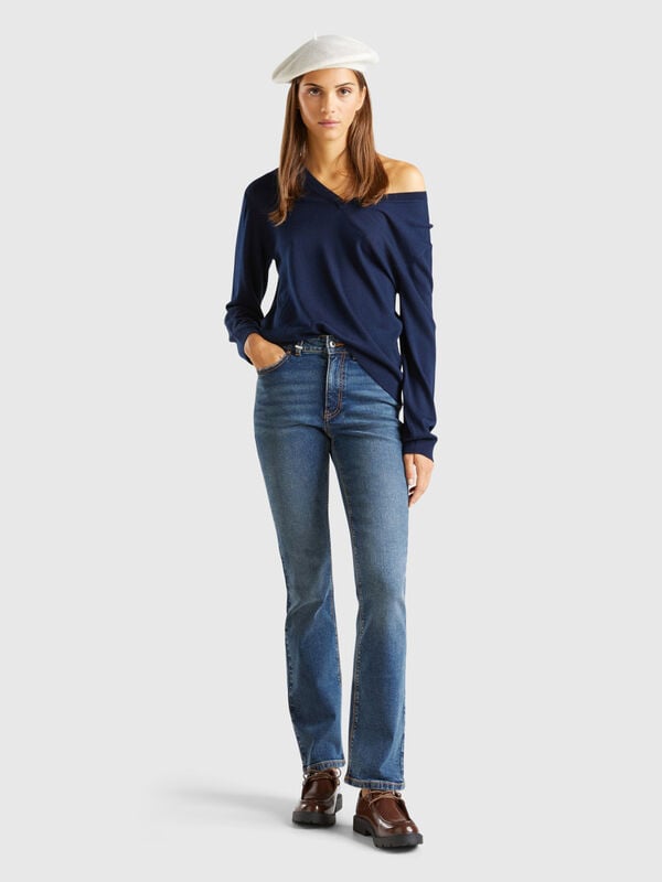 Bootcut jeans in recycled cotton blend Women