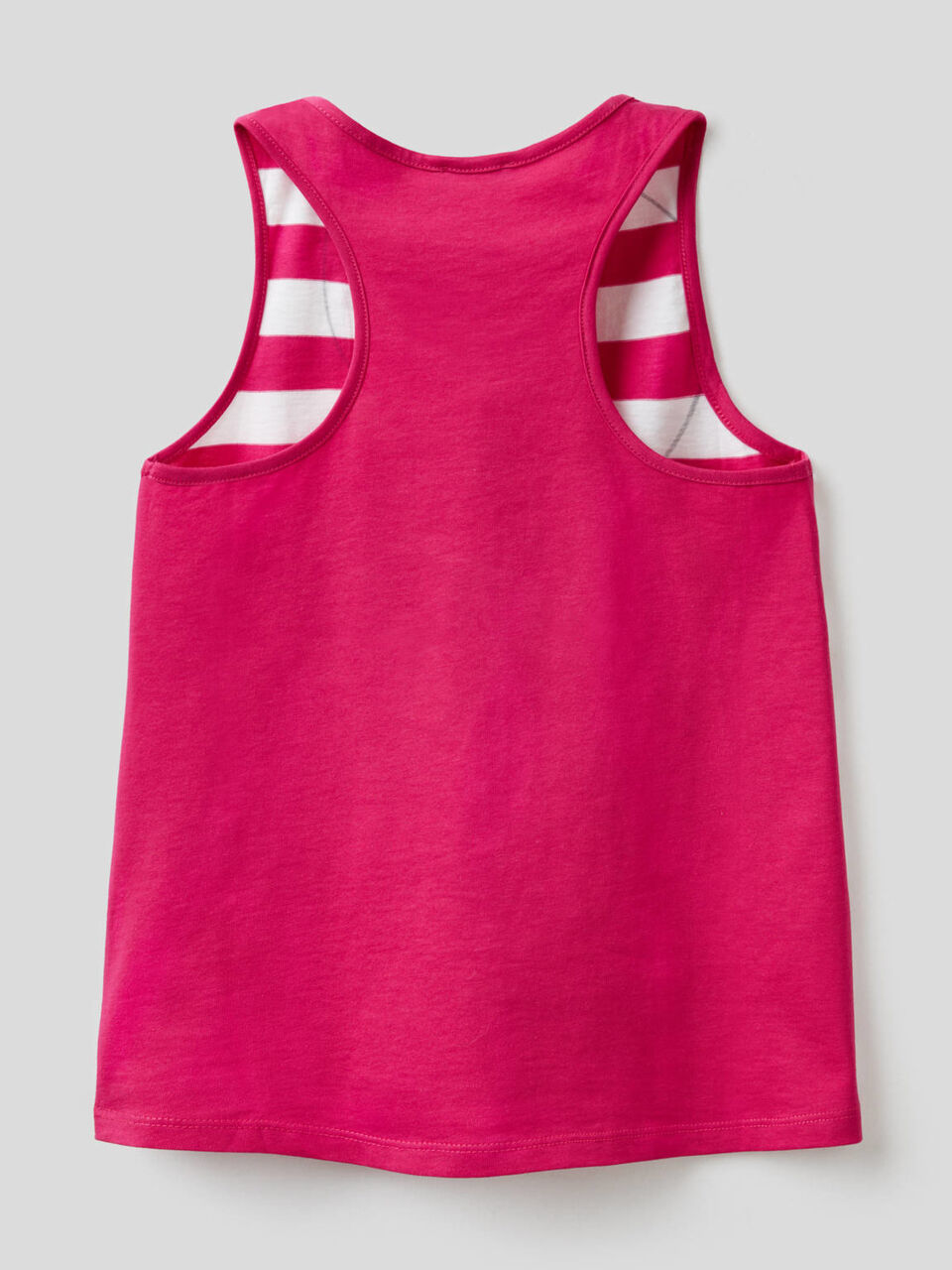Striped tank top in pure cotton image number 2