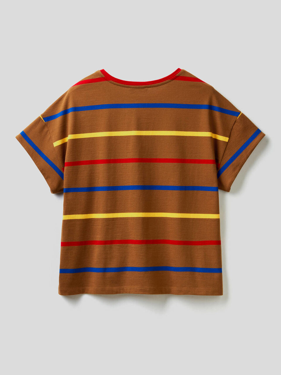 Striped t-shirt with clashing details image number 2