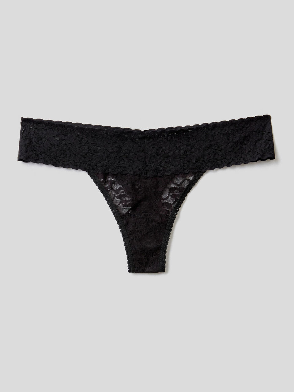 Stretch lace thong image number null