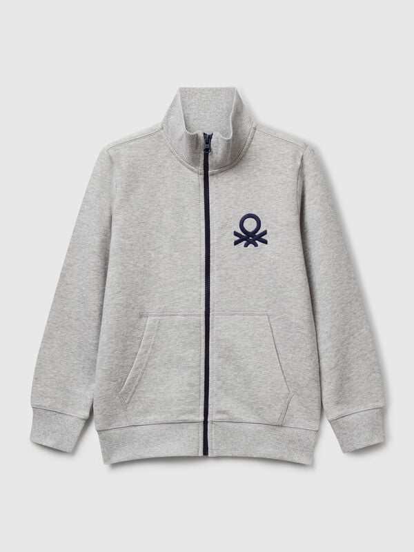 Pure cotton sweatshirt with zipper Junior Boy