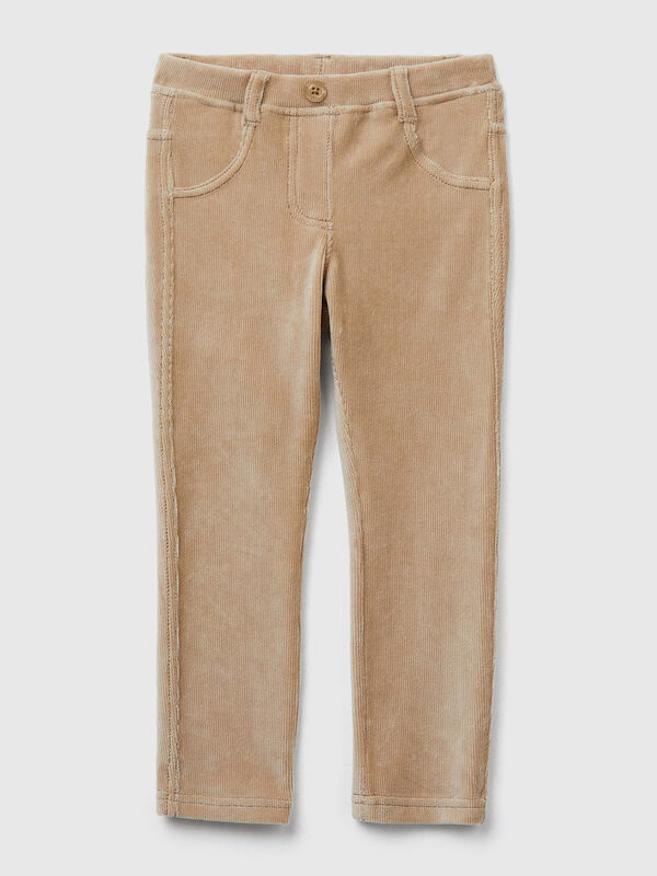 Ribbed chenille trousers Junior Girl