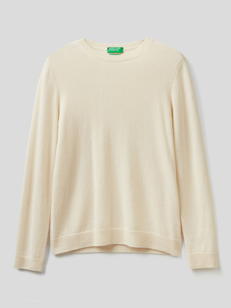 Crew neck sweater in pure cashmere image number 1