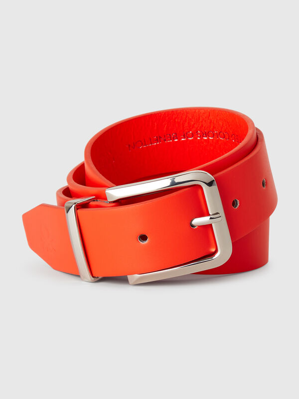 Coral belt in imitation leather Women