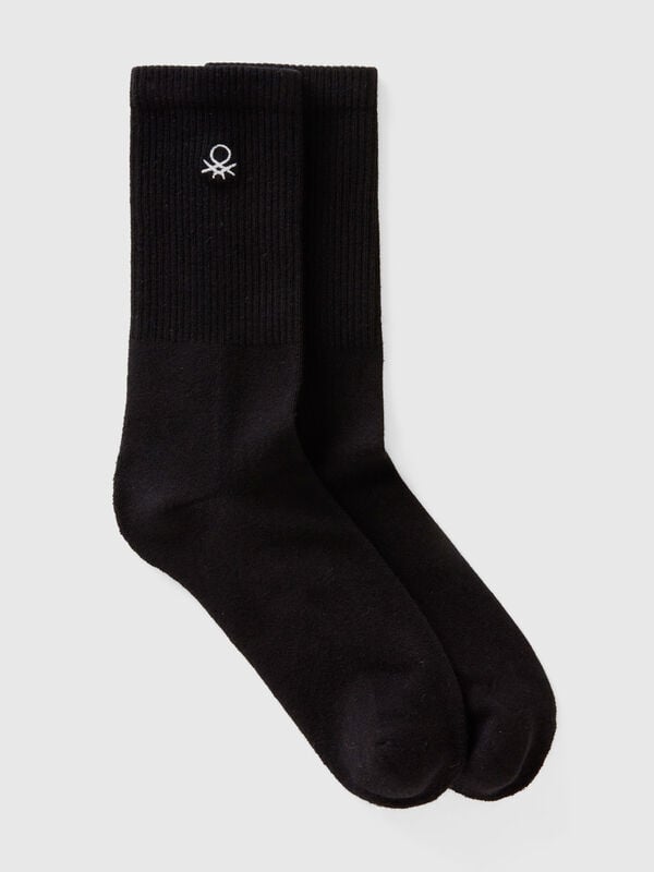 Sporty socks in organic cotton blend