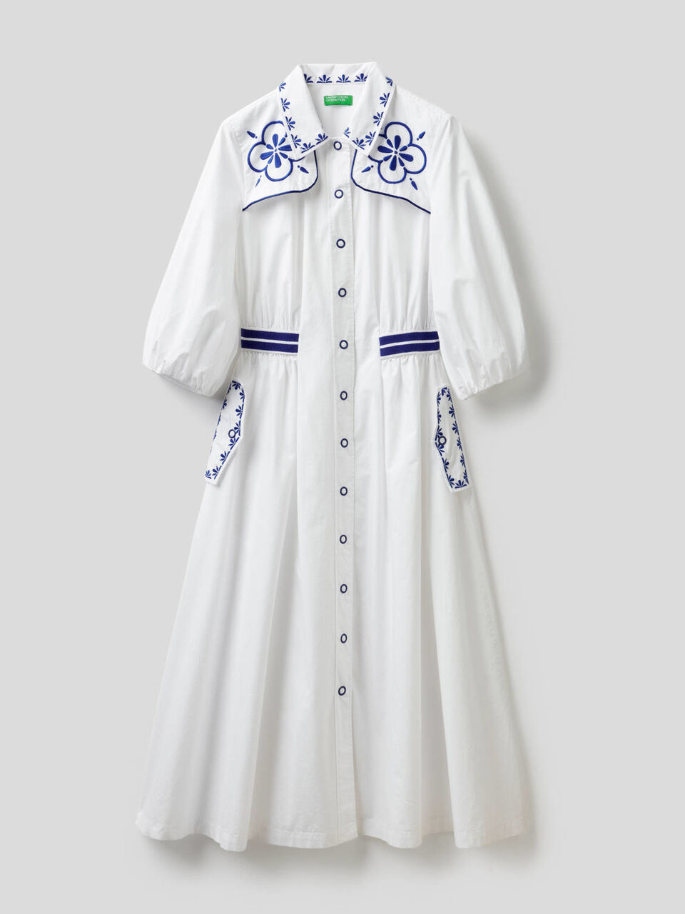 Shirt dress with embroidery image number 1