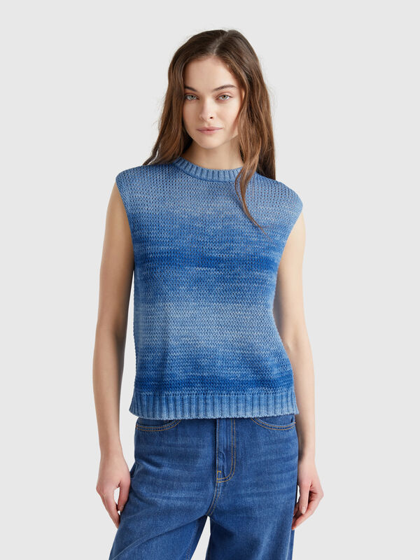 Faded look vest Women