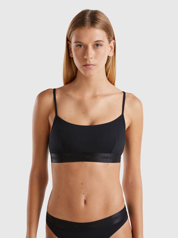 Bra in organic stretch cotton Women