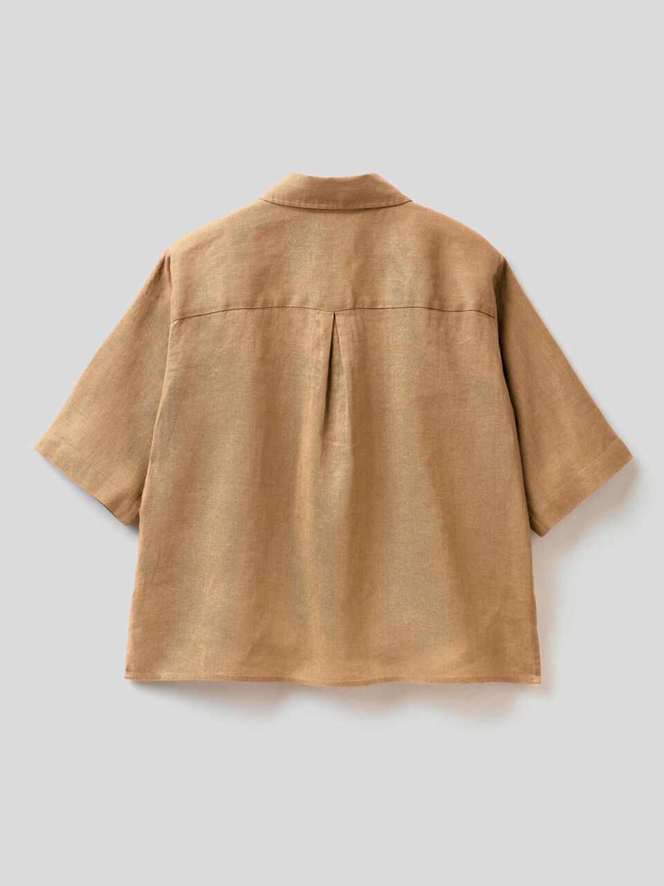Short shirt in pure linen image number 2
