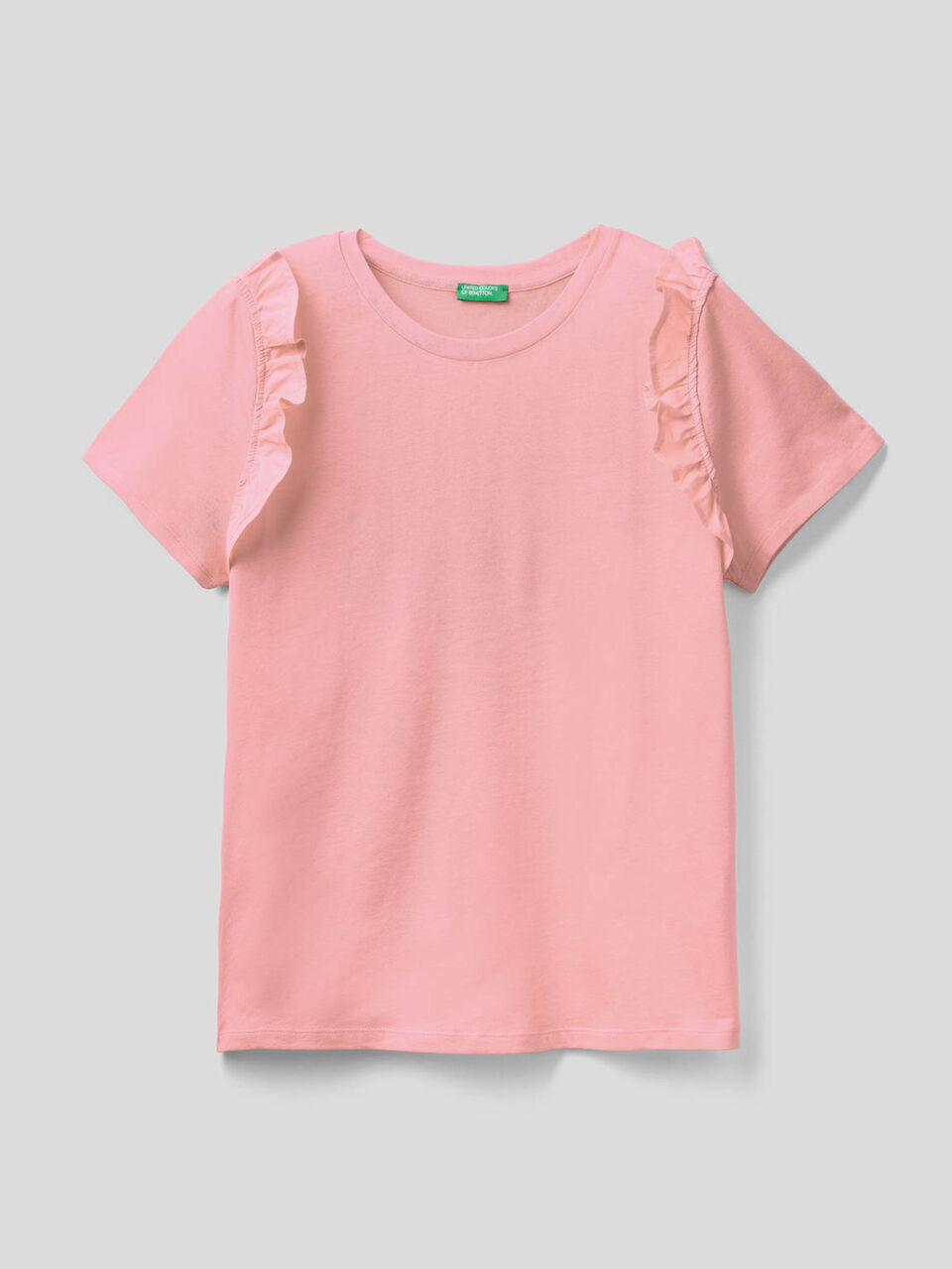 T-shirt in 100% cotton with rouches image number 1