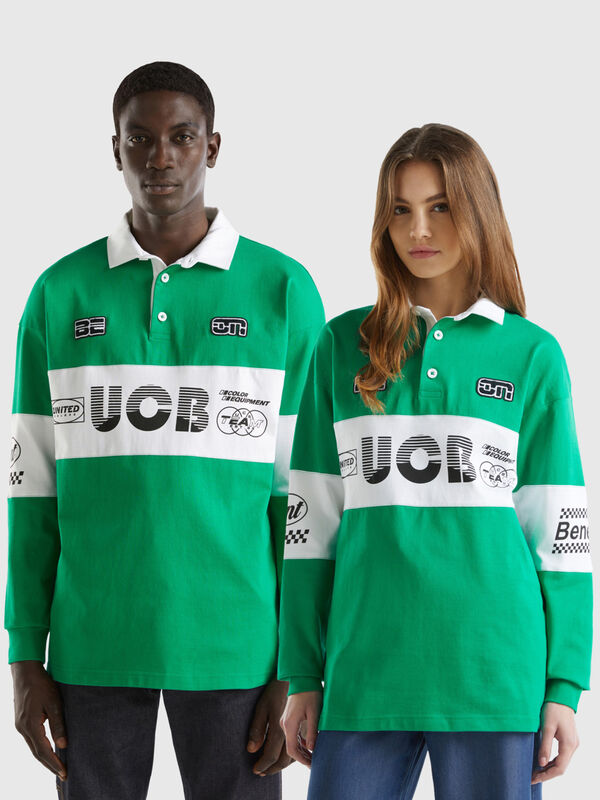 Green rugby polo
