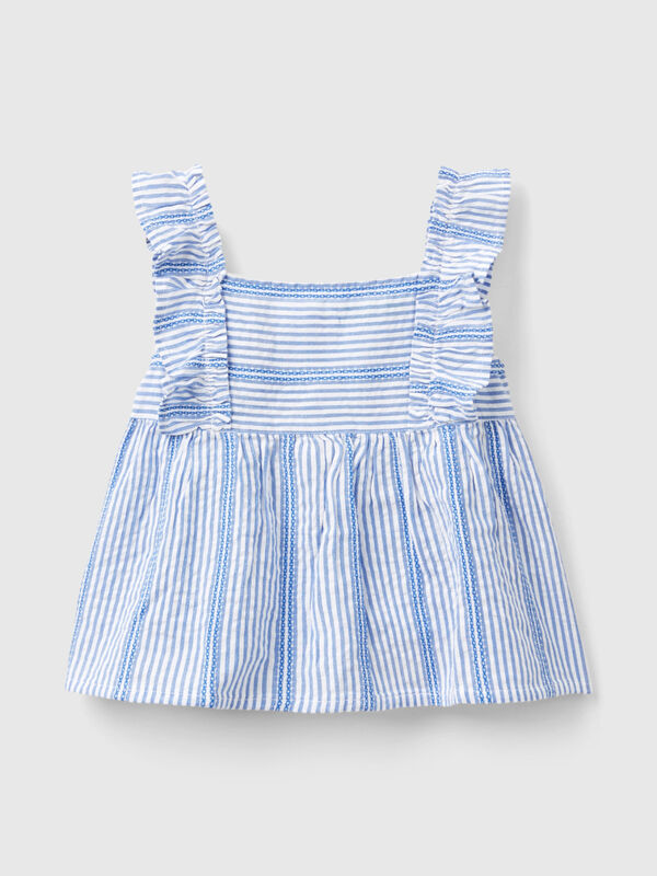Striped top with ruffles Junior Girl