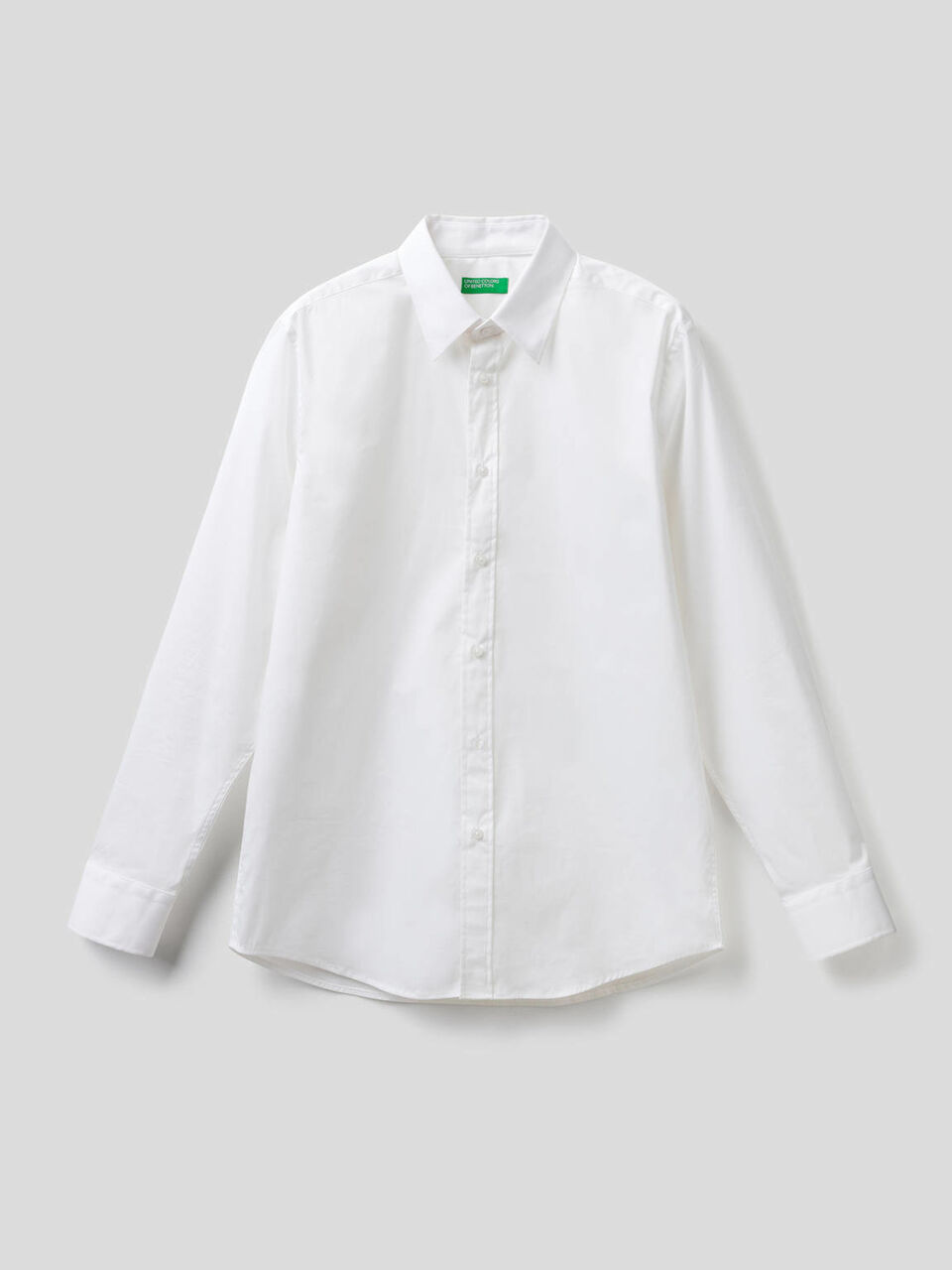 Solid color slim fit shirt Men image number 1
