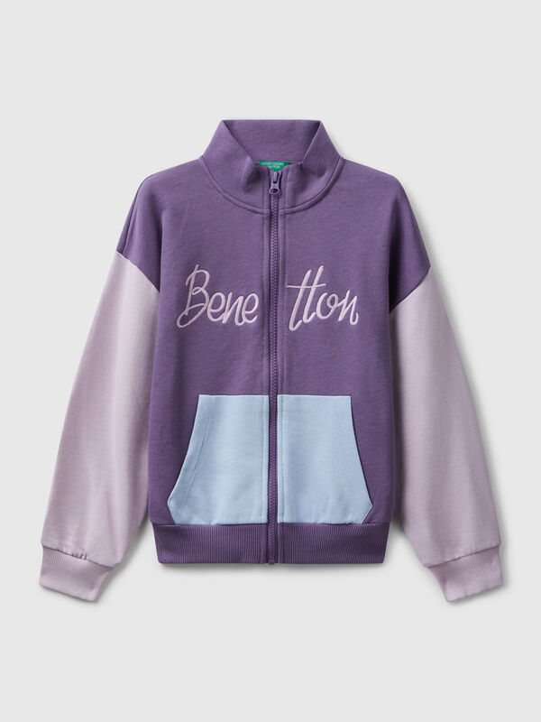 Zip-up sweatshirt with print Junior Girl
