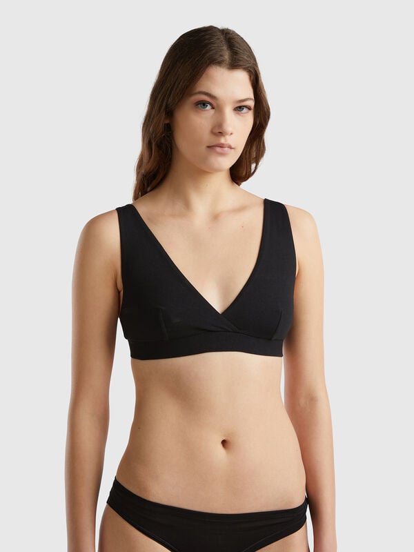 Triangle bra in super stretch organic cotton Women