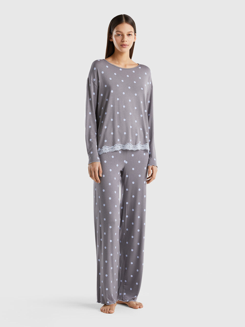 Patterned t-shirt in stretch viscose