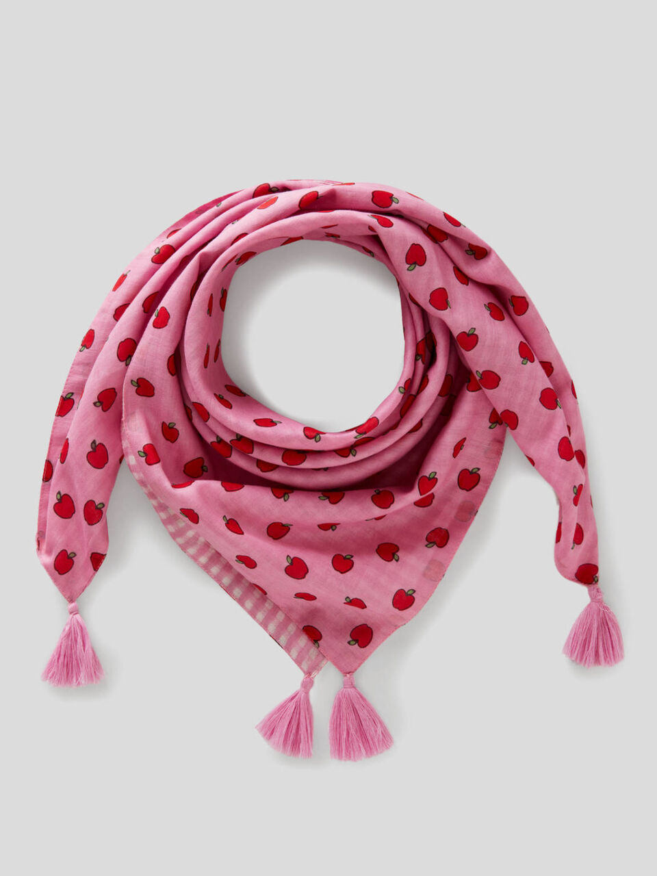 Double-face scarf with tassels image number 1