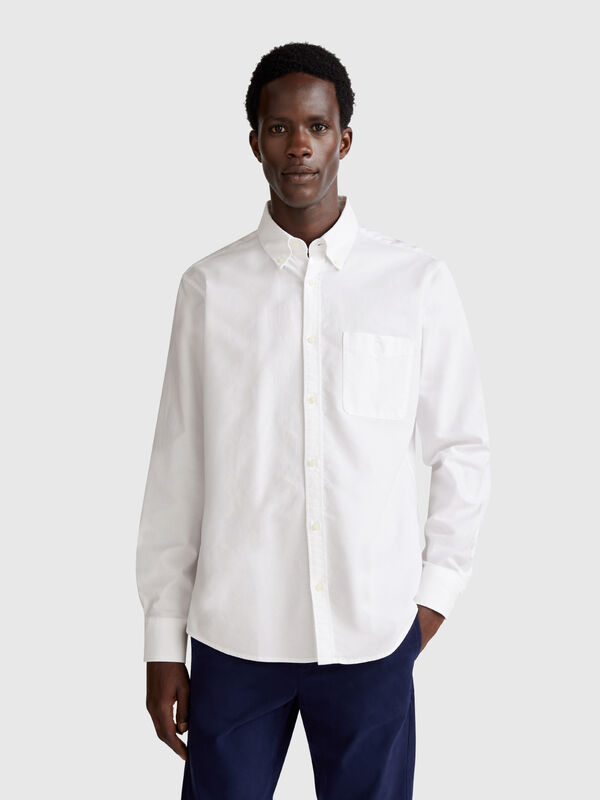 Regular fit button-down shirt Men