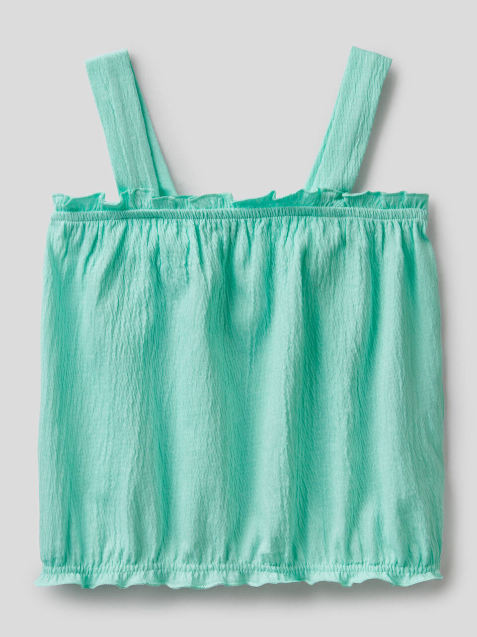 Stretch top with ruffled effect image number 1