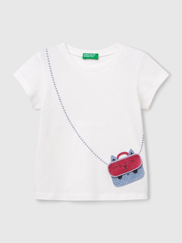 T-shirt with print and application Junior Girl