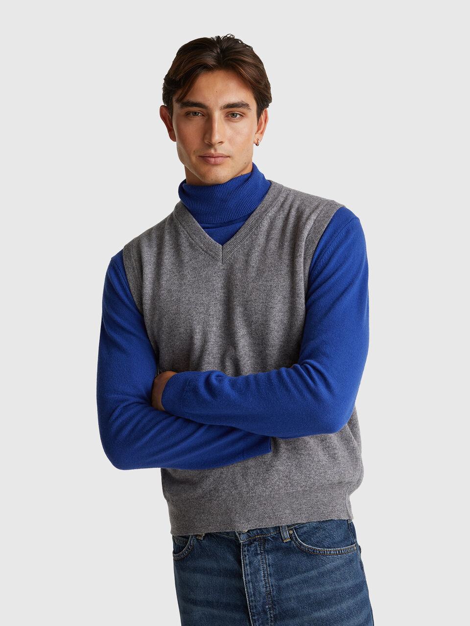 S/L V NECK SWEATER Men image number null