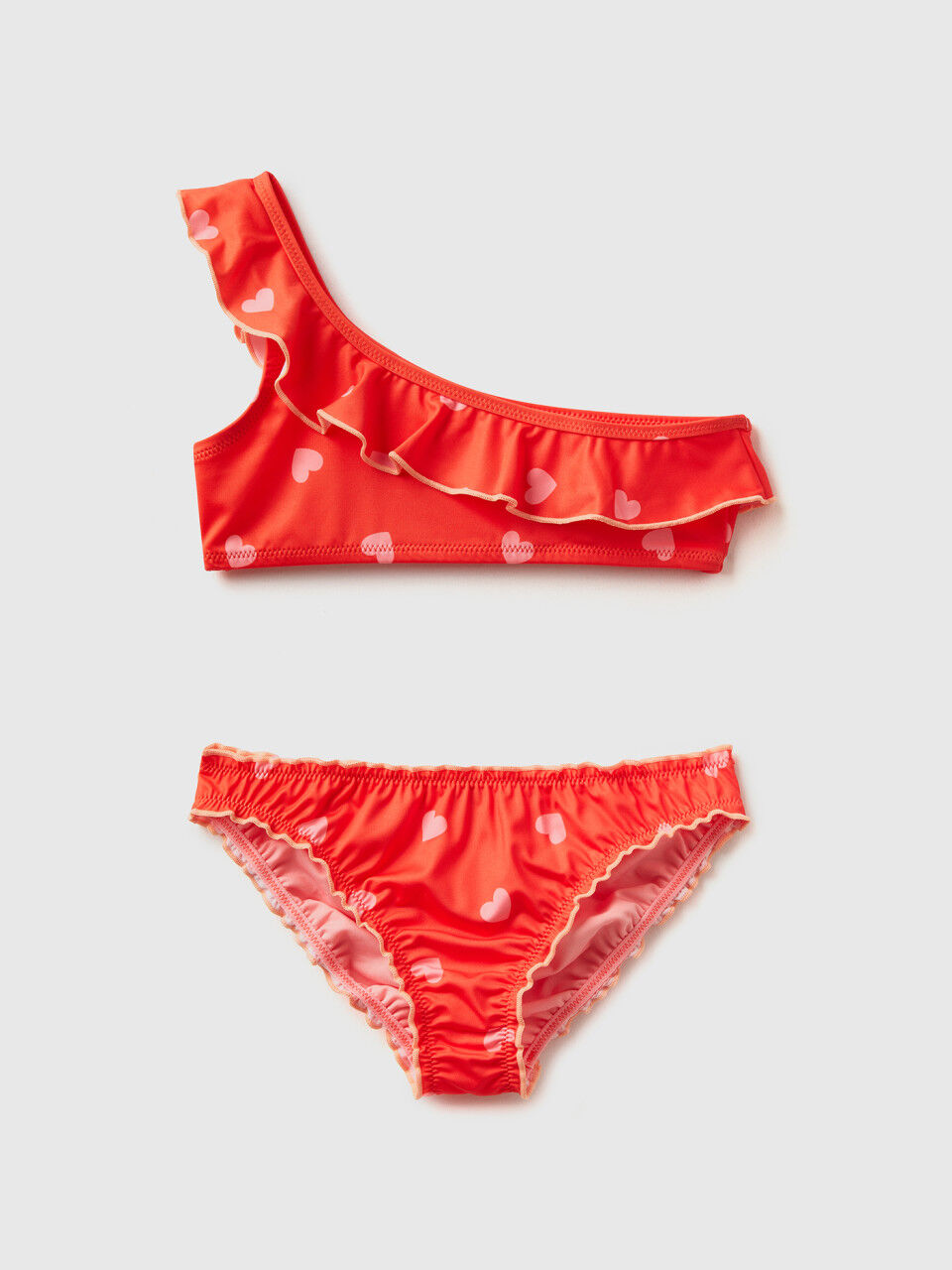 One-shoulder heart bikini