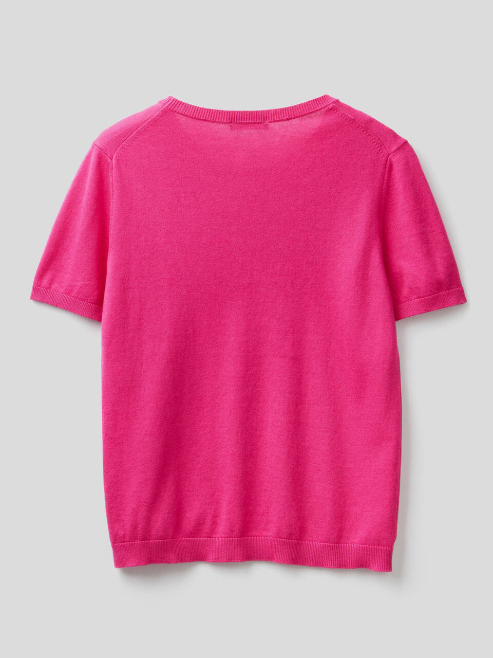 Short sleeve sweater in cotton blend image number 2