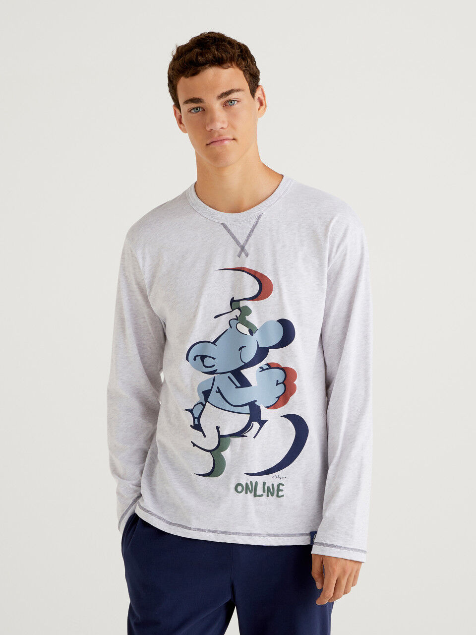 Smurfs t-shirt in long fiber cotton