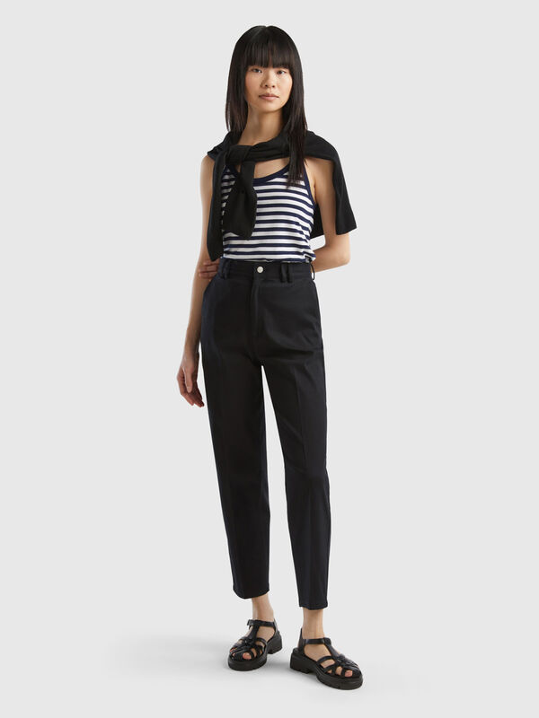 Chino trousers in cotton and Modal® Women