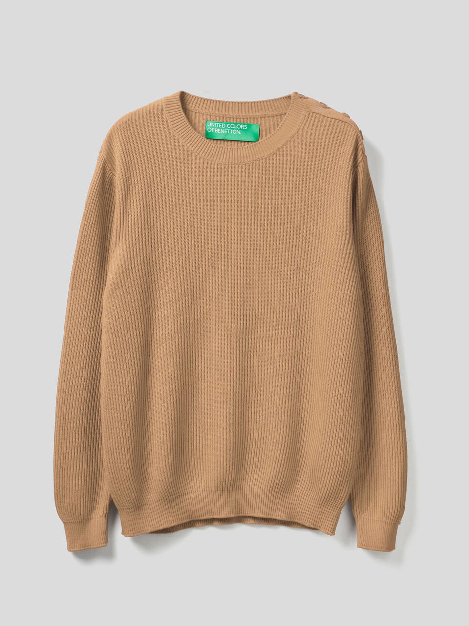 Sweater with buttons on the shoulders Men image number 1