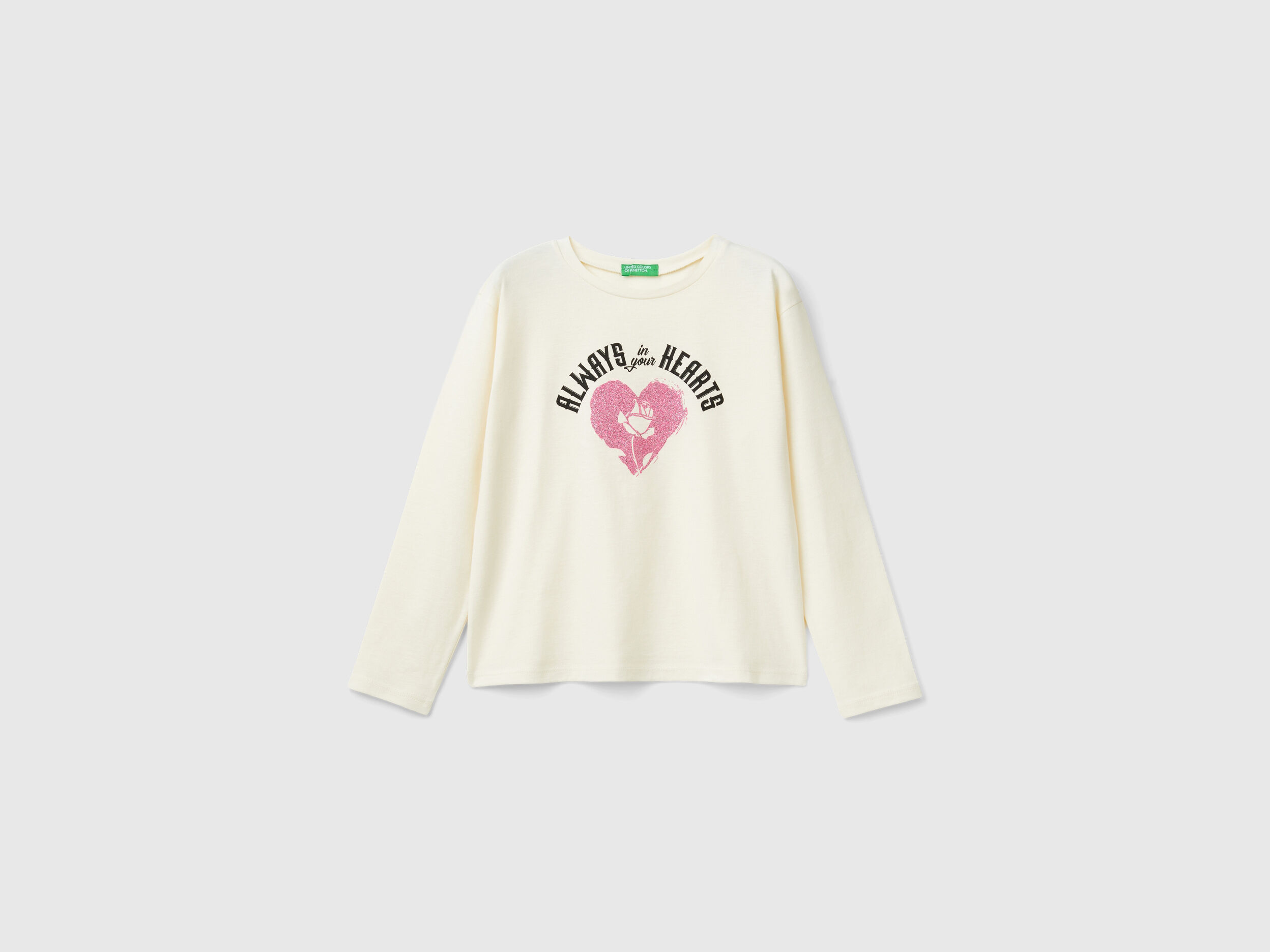 Junior Girls Long Sleeve T shirts Collection 2024 Benetton