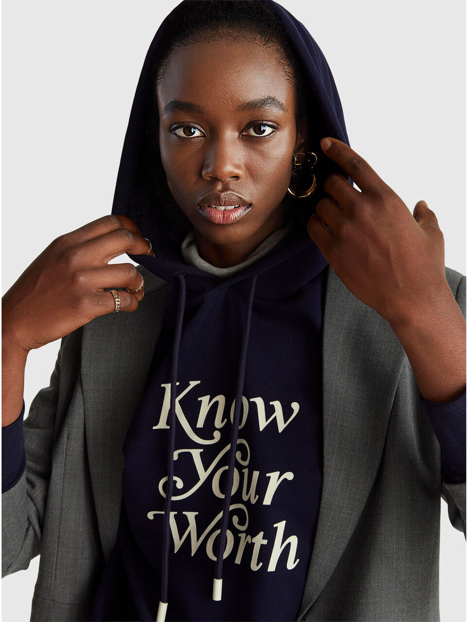 SWEATER W/HOOD Women image number null