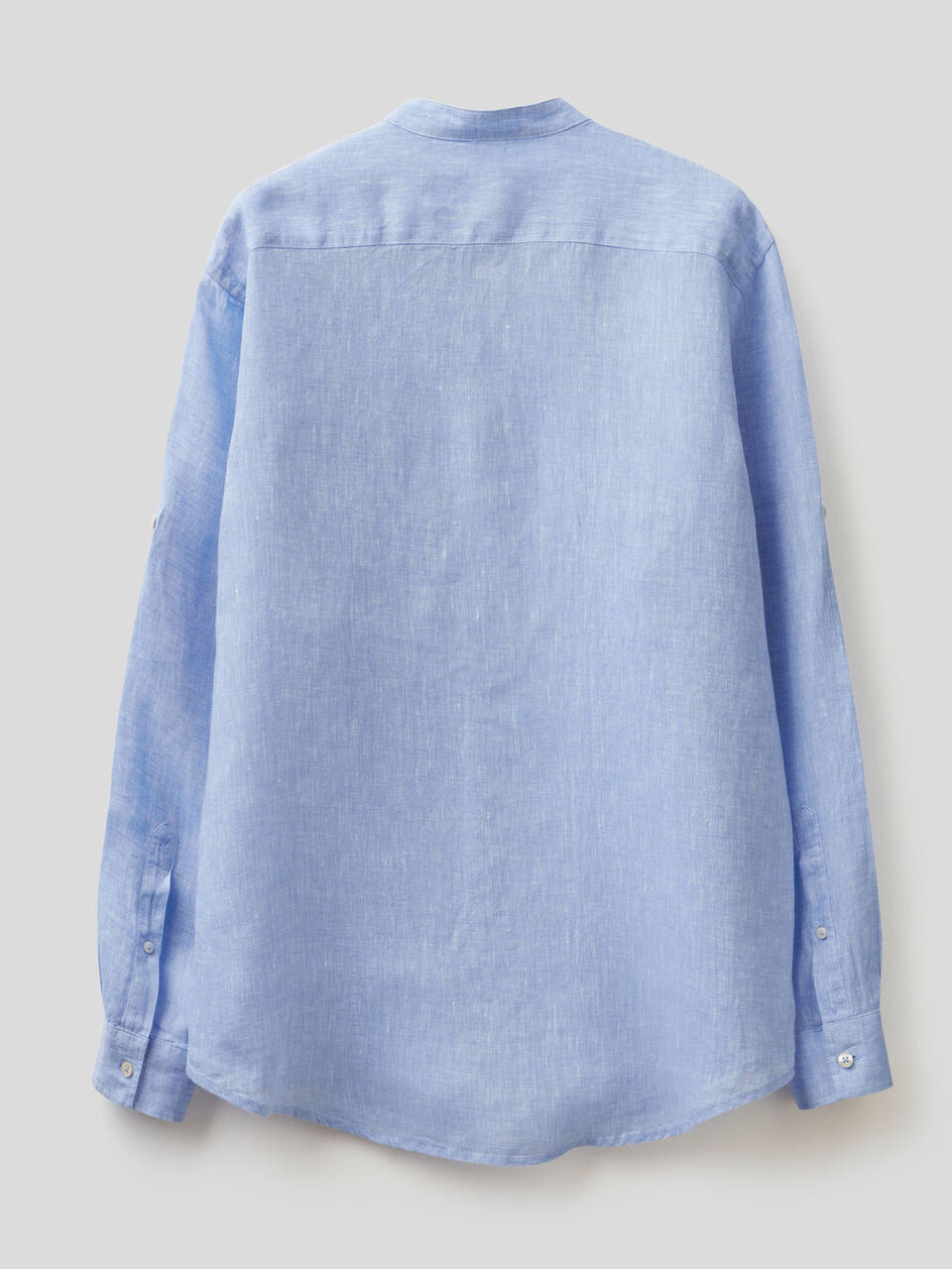 Linen short with Mandarin collar image number 2
