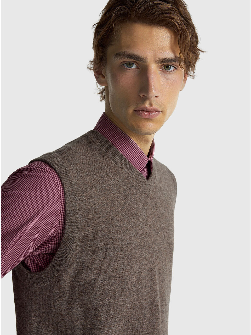 S/L V NECK SWEATER Men image number null