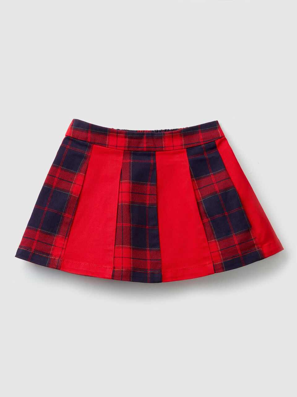Pleated tartan skirt image number 1