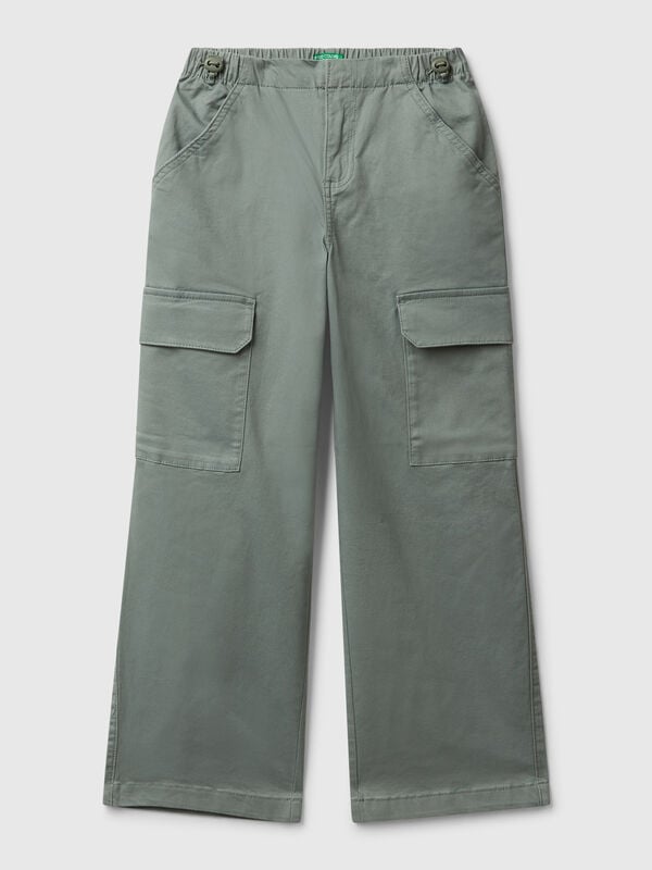 Parachute trousers in stretch cotton Junior Girl