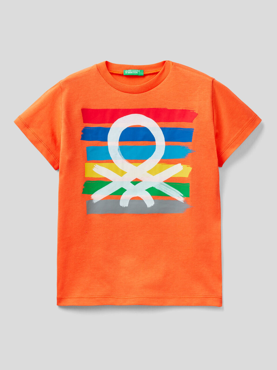 100% cotton t-shirt with logo image number 1