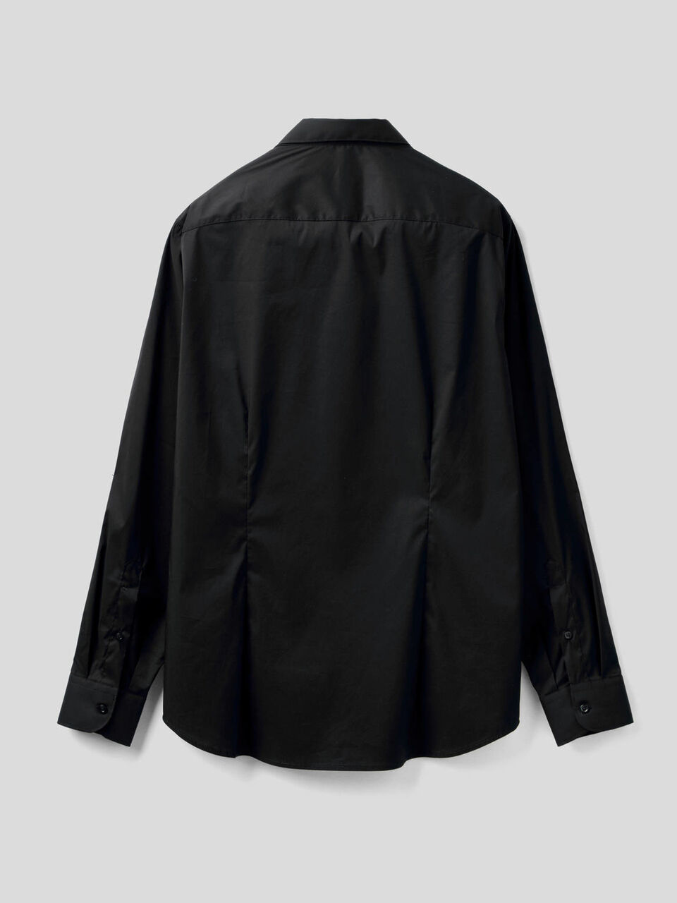 Solid color slim fit shirt image number 2