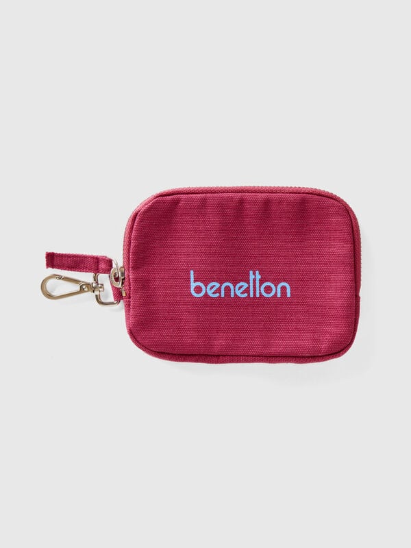 Burgundy keychain and coin purse