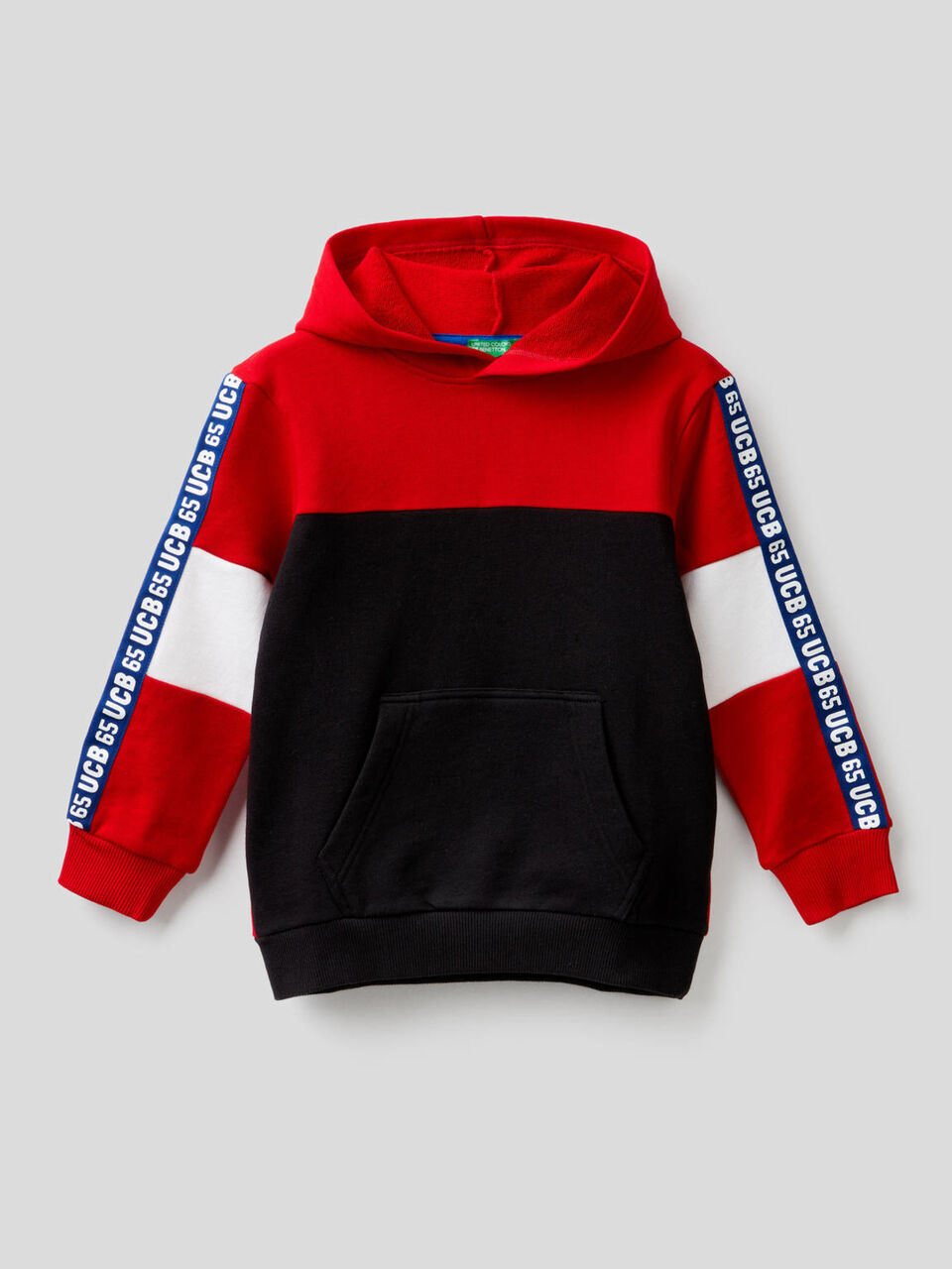 Color block sweatshirt in pure cotton image number 1