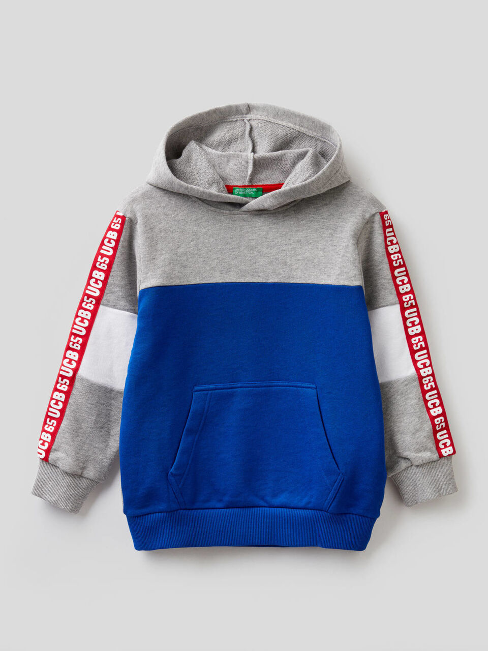 Color block sweatshirt in pure cotton image number 1